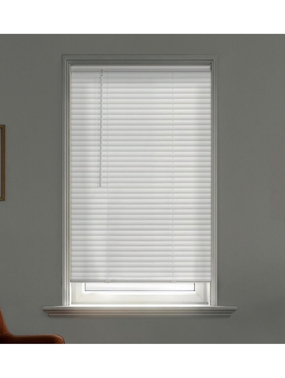 Mainstays 48x64 White Cordless Room Darkening 1” Mini Blinds Window Shade [COPY]